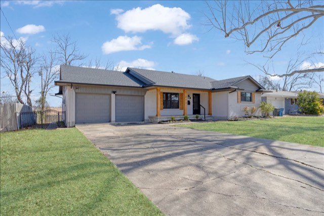 Renovated home with two-car garage
